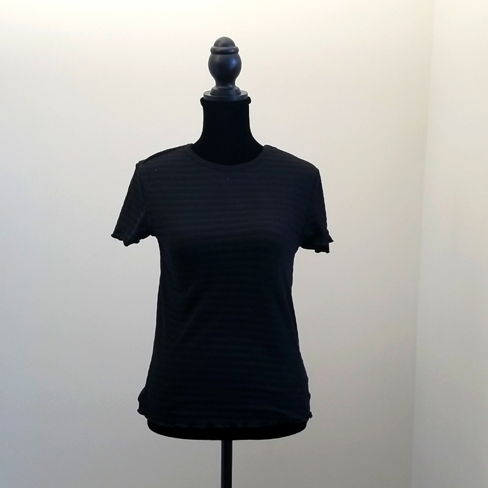 Kids black ruffle shirt